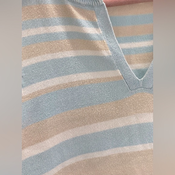 Falls Creek 100% Cotton Striped Top (M) - Picture 9 of 12